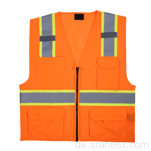 ANSI Klasse 2 Hi-Vis-Sicherheitsweste mit Tasche